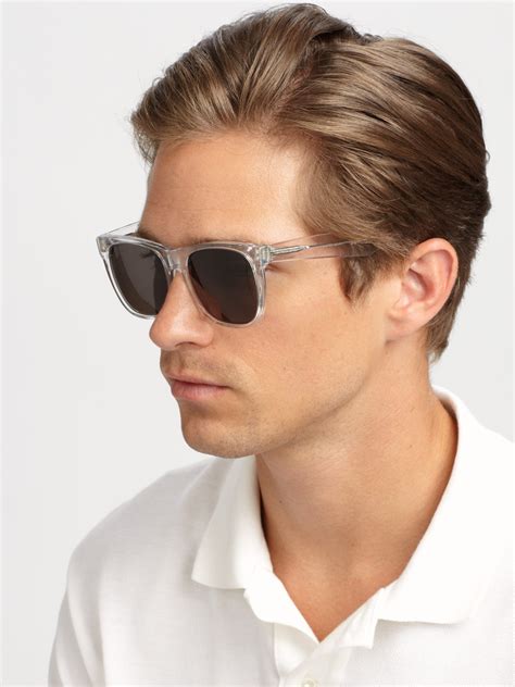 white transparent sunglasses for men